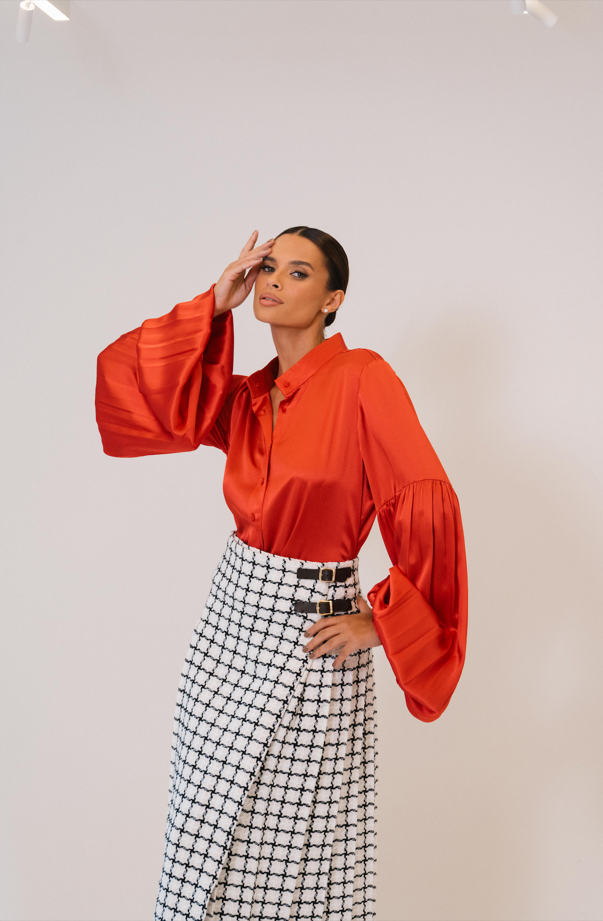 Saia Plissada Gabrielle