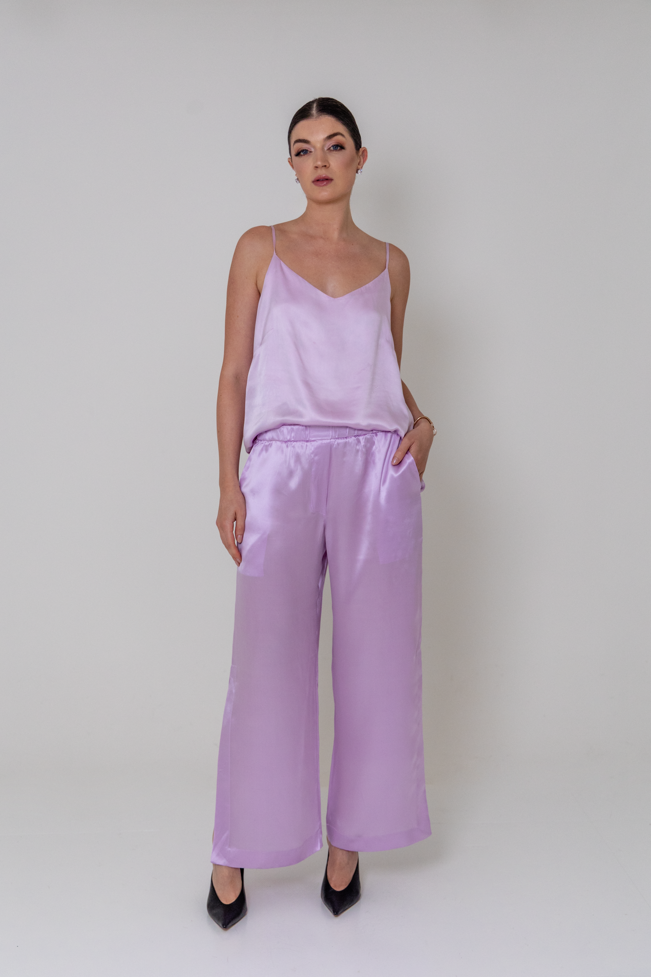 Calça Reta com Fenda Sofia