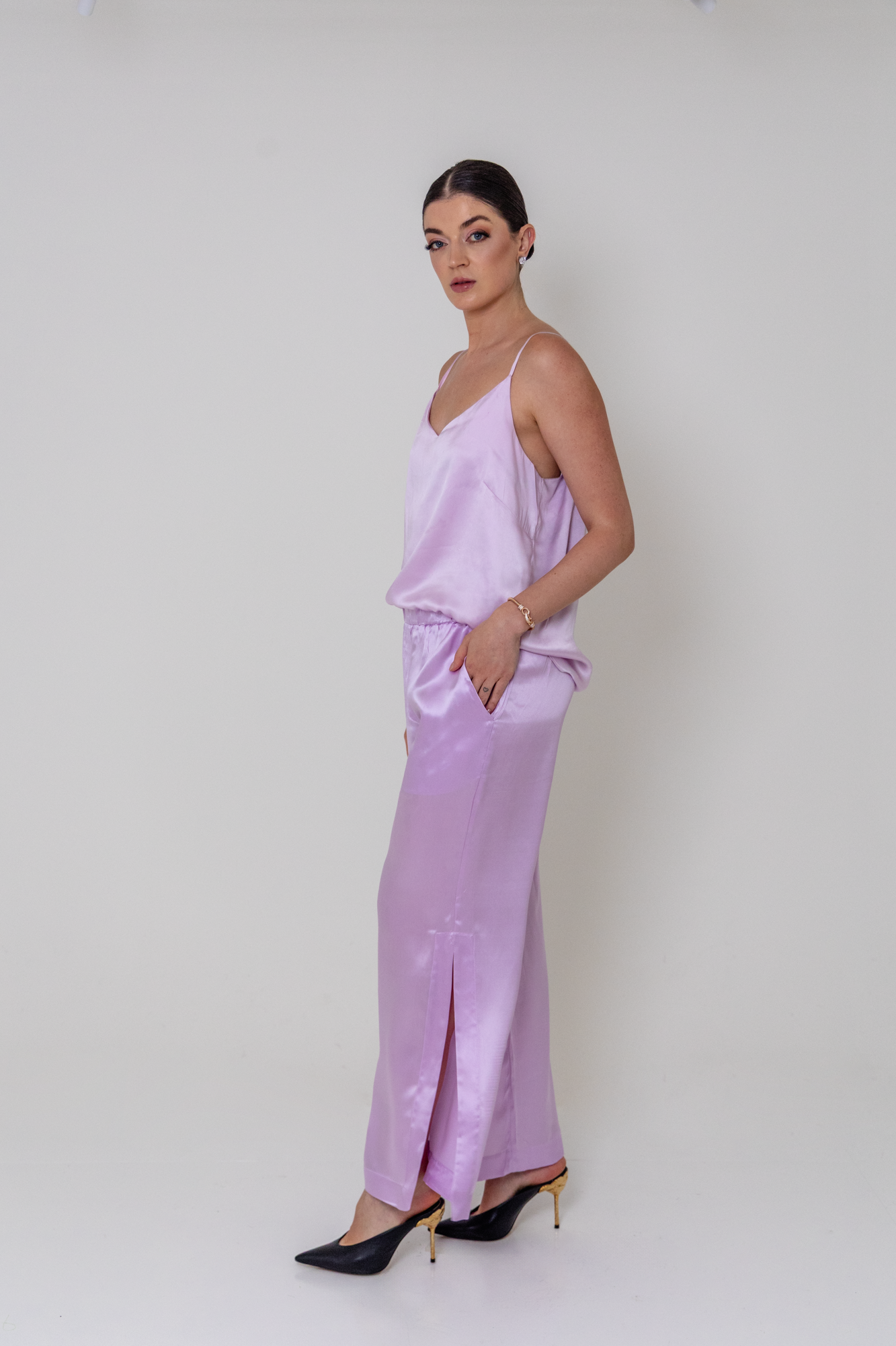 Calça Reta com Fenda Sofia