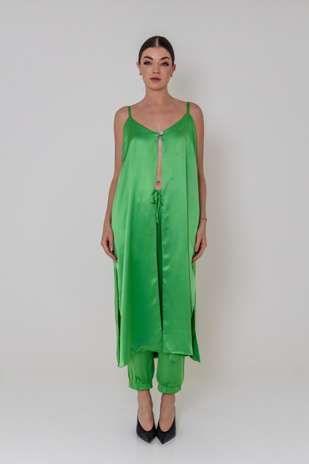 Blusa Alongada Sofia Dupla em Seda