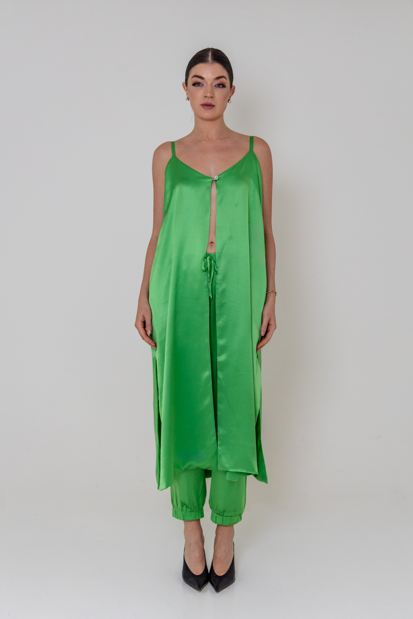 Blusa Alongada Sofia Dupla em Seda