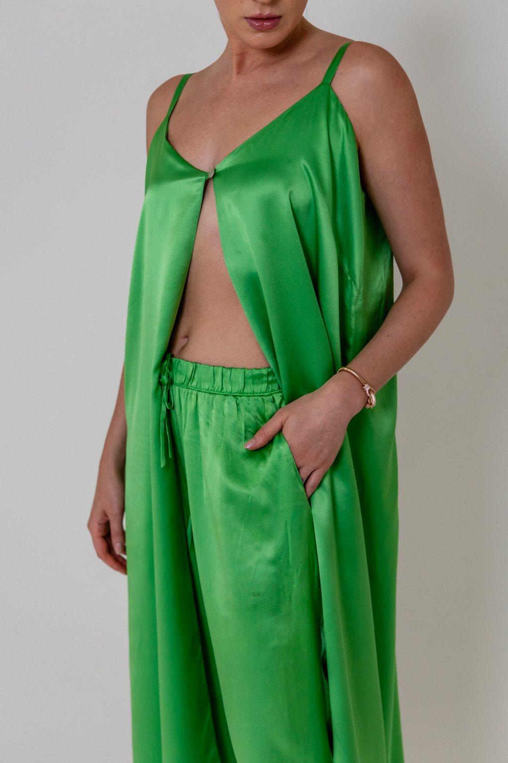 Blusa Alongada Sofia Dupla em Seda