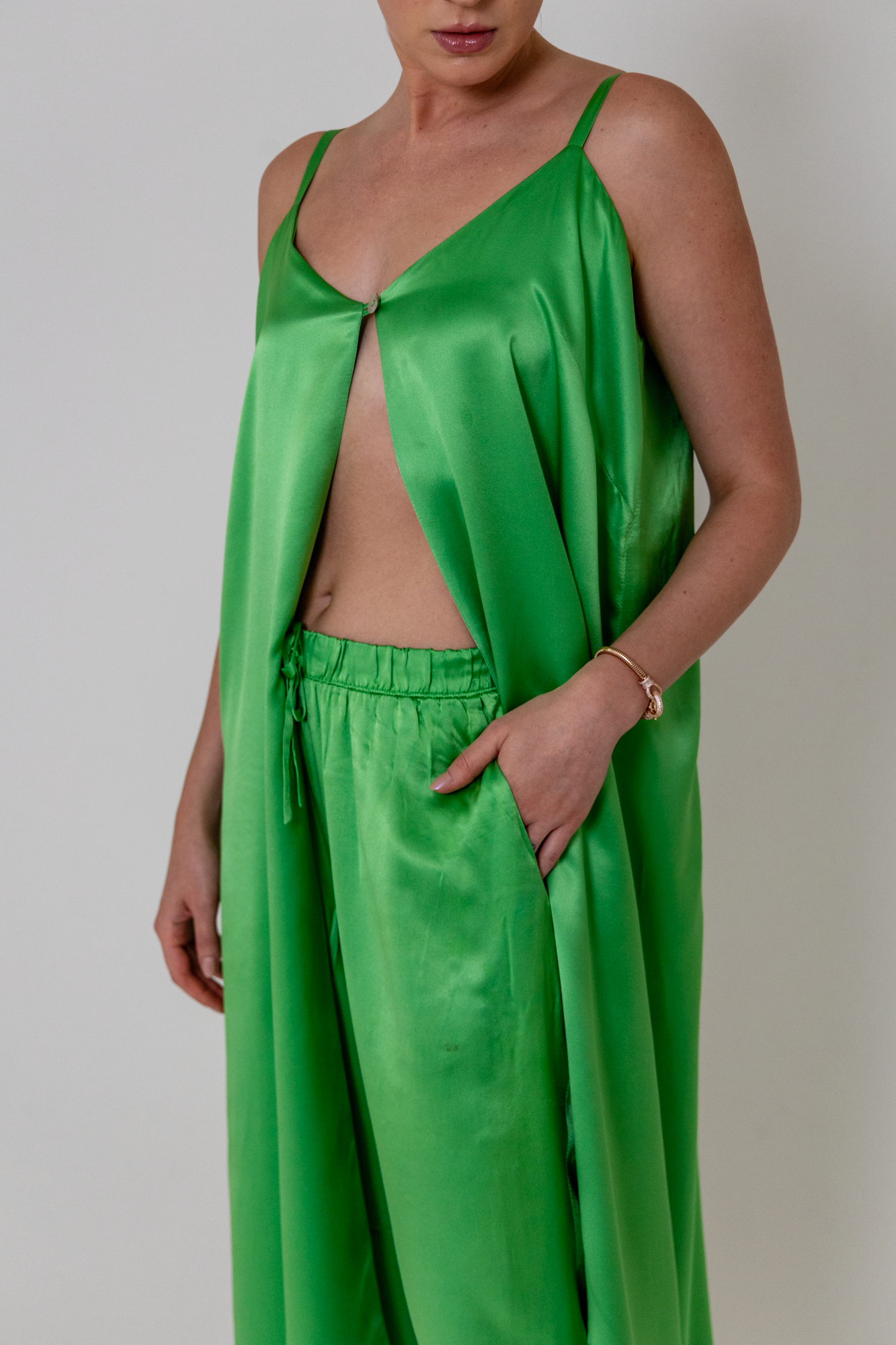 Blusa Alongada Sofia Dupla em Seda