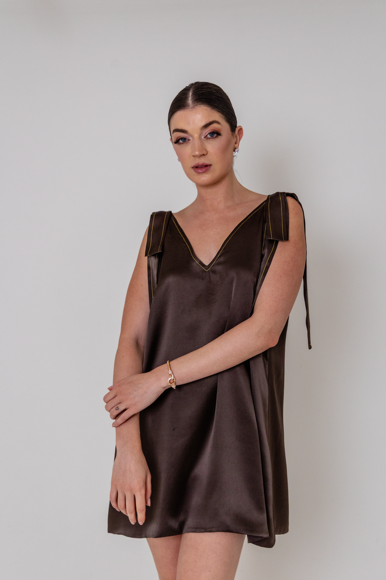 Vestido Laçarote Sofia Duplo em Seda